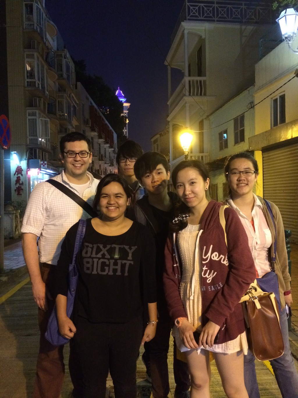 CIE debaters and coach in Taipa village after the tournament banquet.