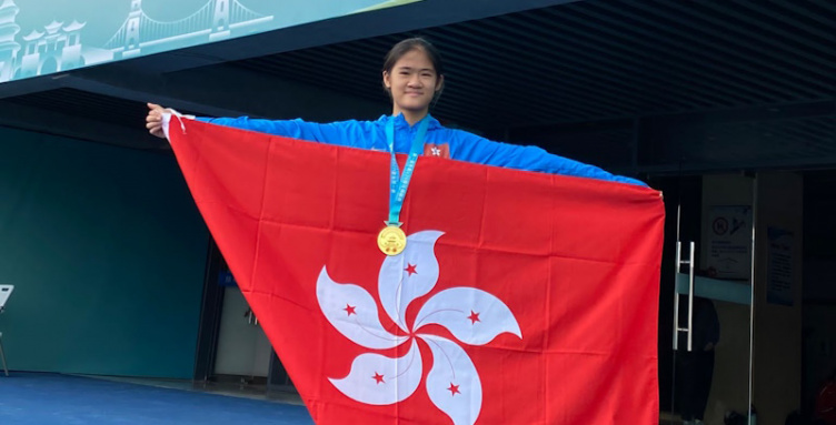 Ho Tsz Lam wins the Champion in Long Jump Event at the 1st East Asian U20 Athletics Championships