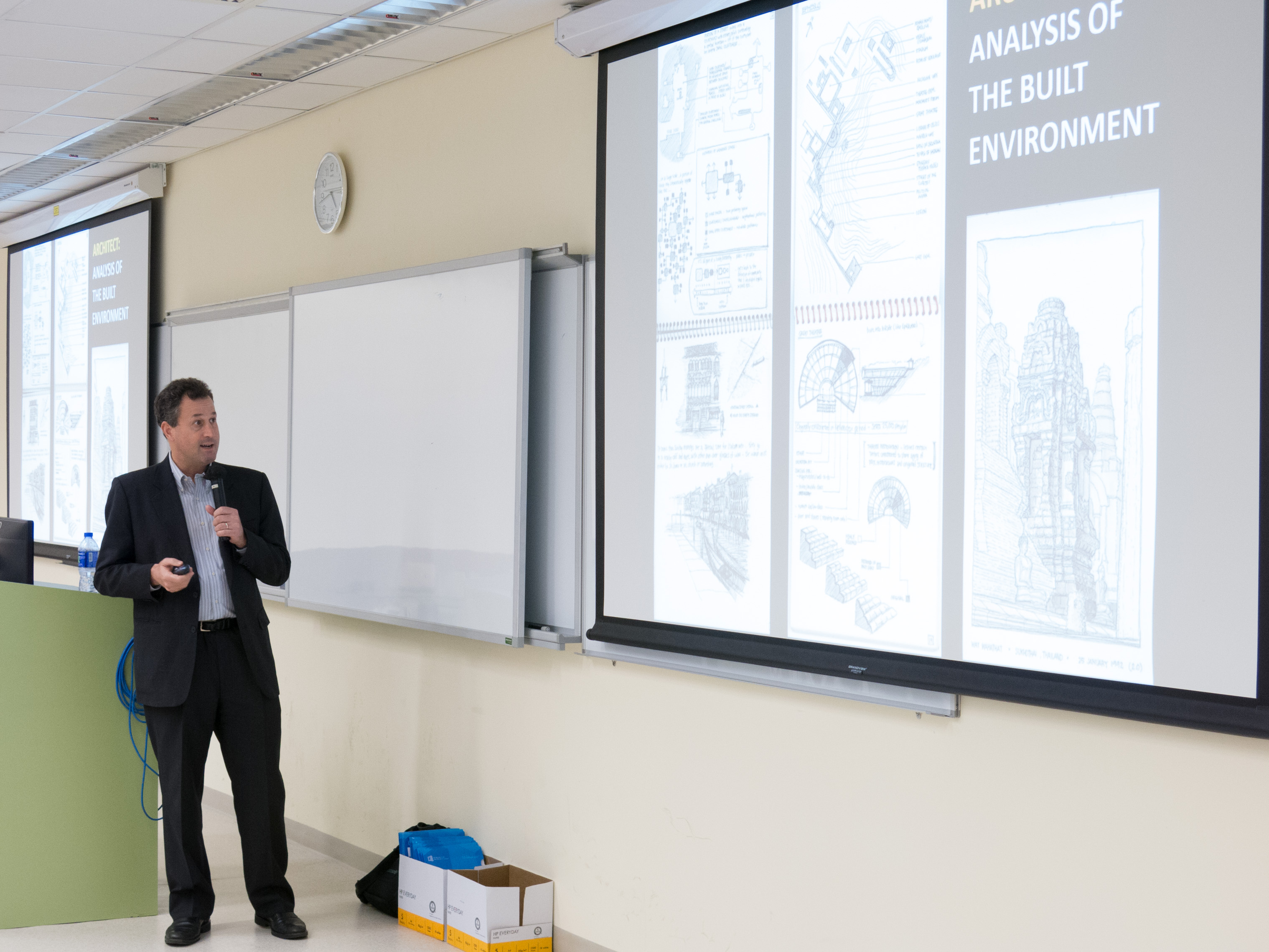 Mr. Thomas Schmidt shares his experiences and insights on travel journalism with CIE students.