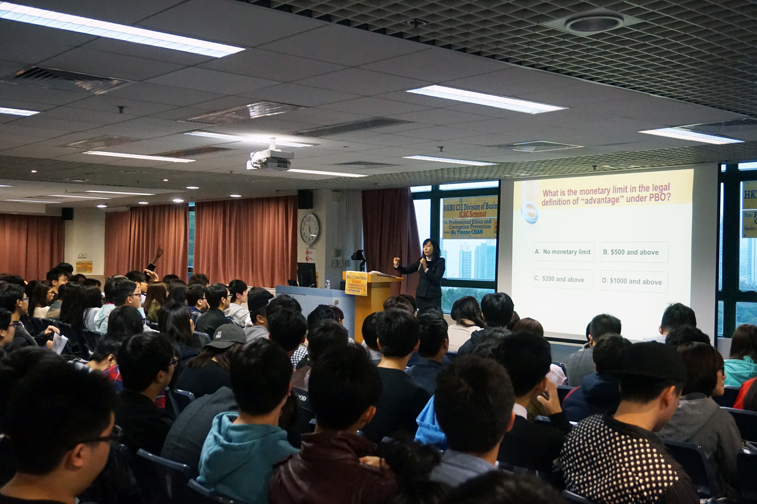 Ms. Yvonne Chan explained the need for ethics in society.