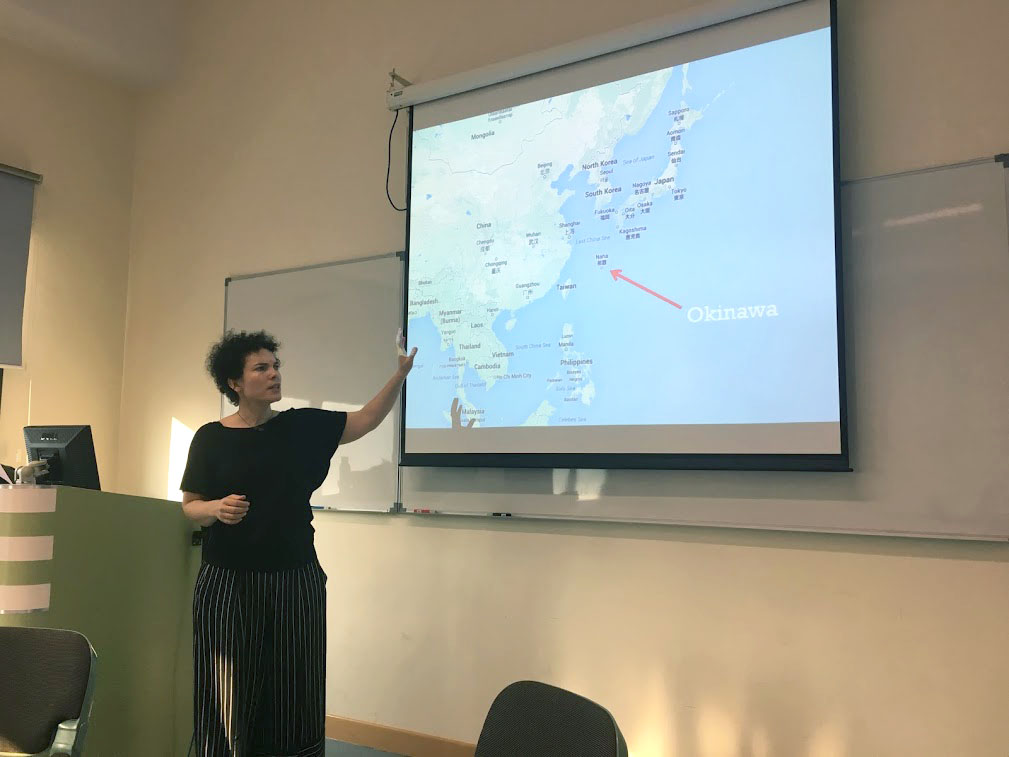 Ms. Nogues spoke about the importance of poetry and demonstrated a particular technique of poetry writing.