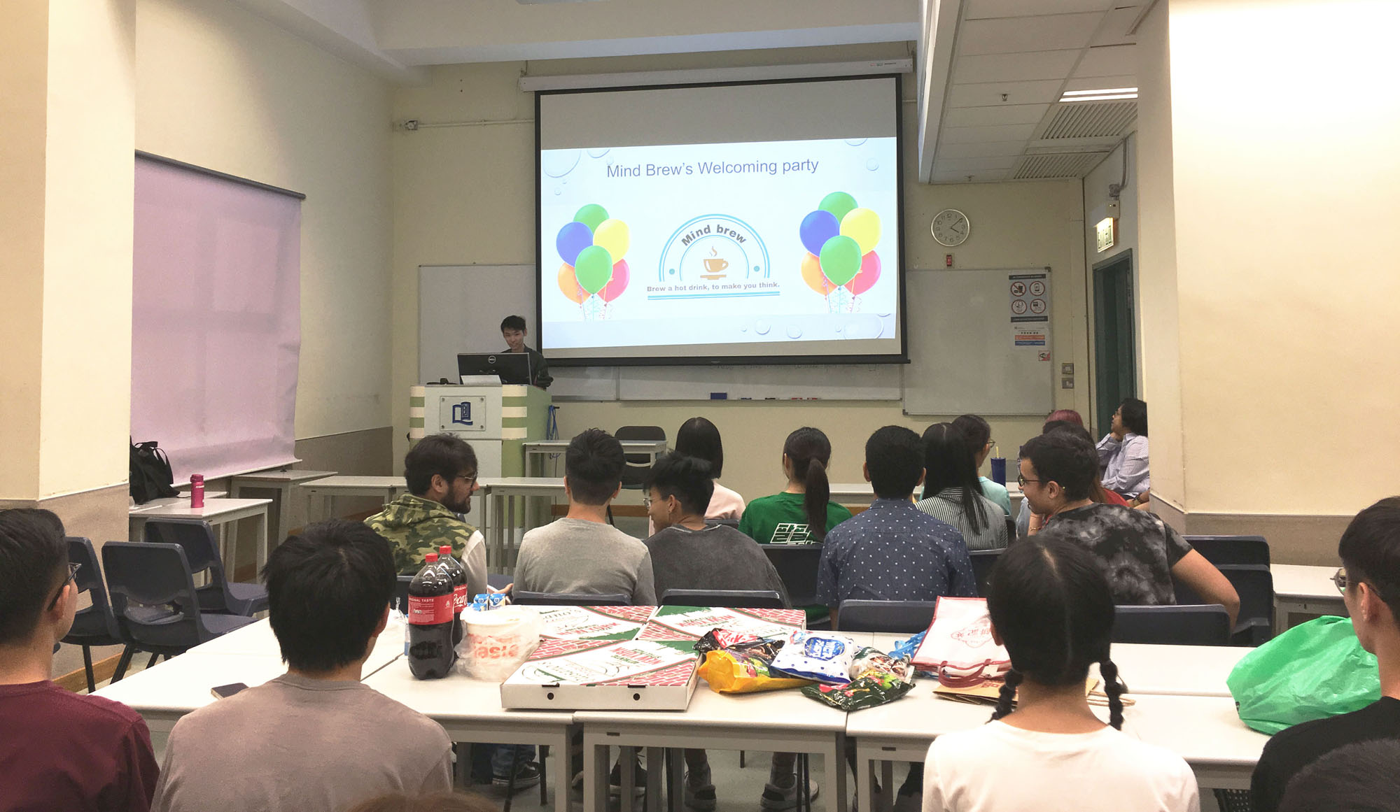 Tony, the Vice Chairperson of Mind Brew, welcomed the participants and announced the upcoming activities.