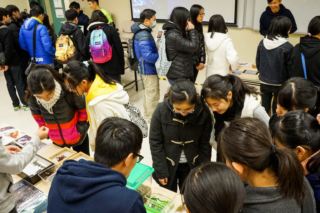 Students at the different booths engaged in lively discussion and gained new knowledge about environmental conservation.