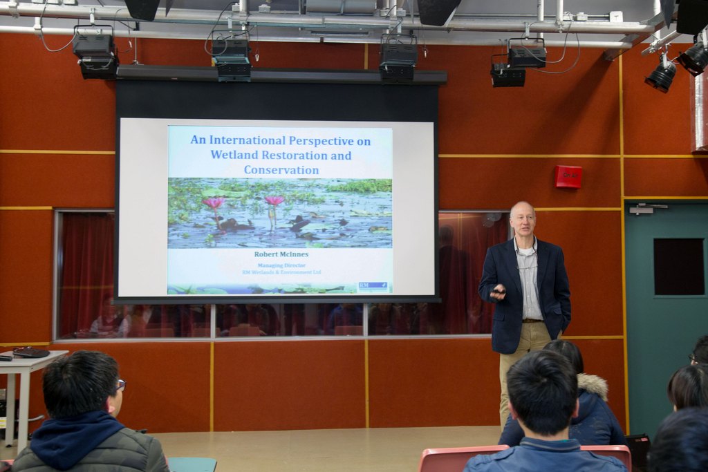 Mr. Rob McInnes introduced the importance of wetlands through his world wide experience in wetland conservation and restoration.