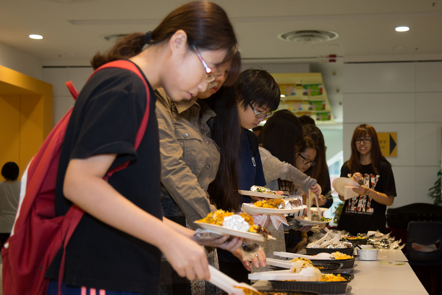 Middle Eastern and South Asian food was served during lunch where students could taste international cuisines while making new friends.
