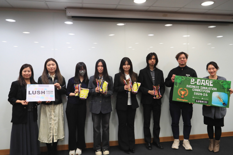 The winning team “LUSH Oasis” showcased an excellent business plan with a balance of feasibility and creativity.