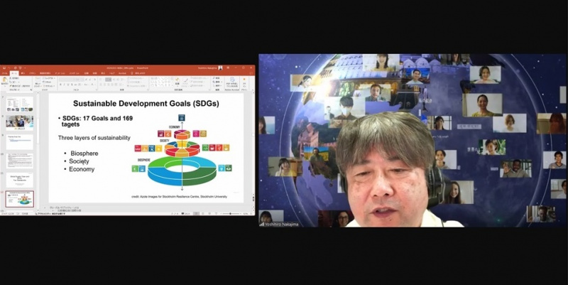 Professor Yoshihiro Nakajima, Dean of Graduate School of Economics and the School of Economics, Osaka Metropolitan University, spoke on global supply chain and sustainability.