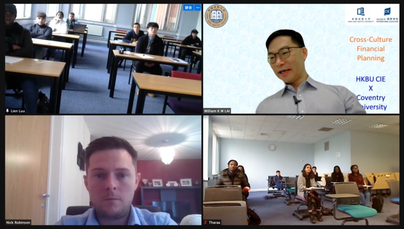  Mr Nick Robinson, Director and Chartered Financial Planner at Charlton House Wealth Management, UK  (bottom left) was invited to share his insight in the financial services profession with the students.