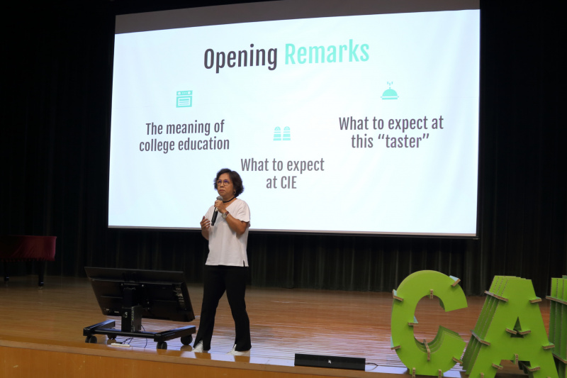 Dr. Theresa Cunanan, the Division Leader of Arts and Languages, encouraged students to open themselves to opportunities at college. 