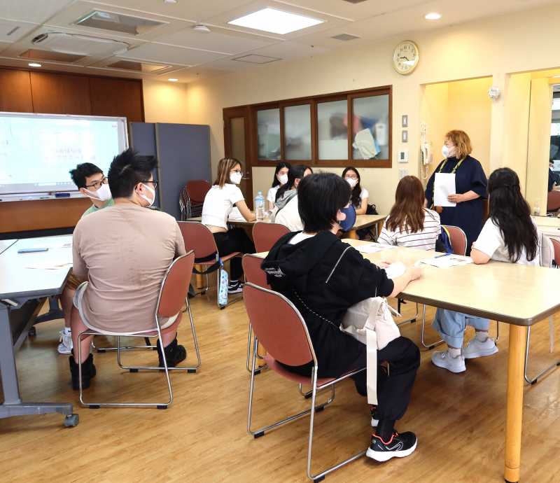 Students learnt about the important guidelines before providing services to the senior citizens at the elderly centre.