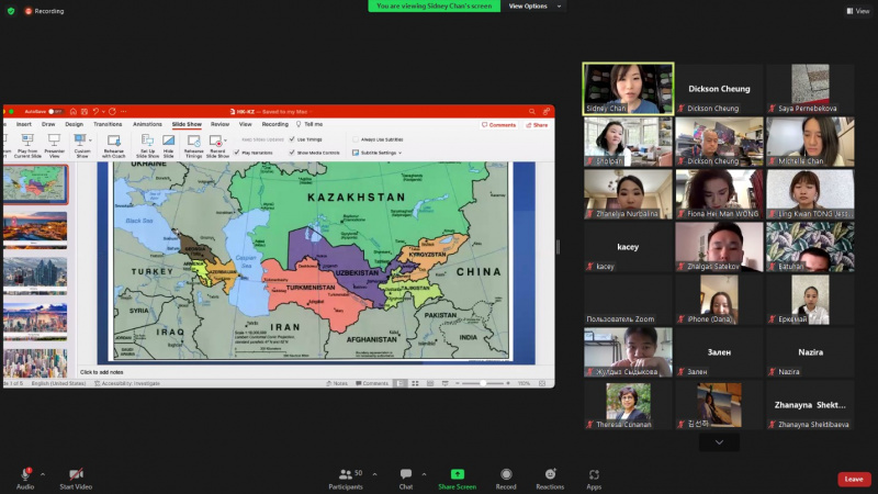 CIE jointly organised an International Virtual Student Seminar with two universities from Kazakhstan, KIMEP University and Yessenov University, as well as Hong Kong Shue Yan University.