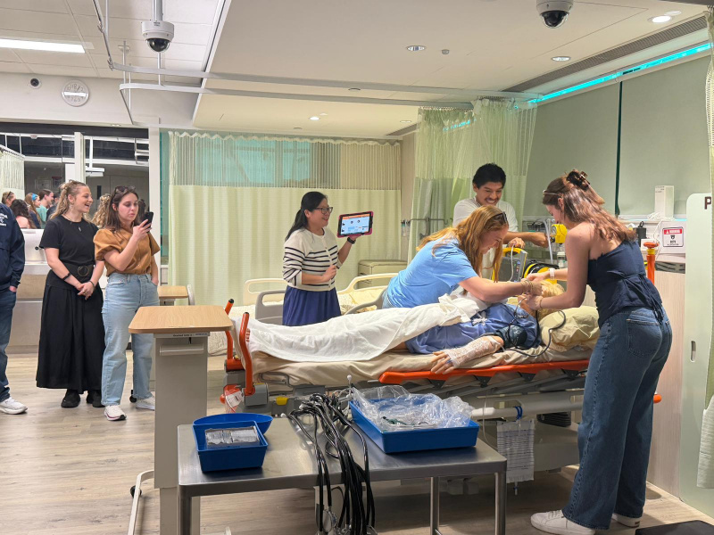  SU students engaged in hands-on clinical practice led by staff of SCE’s Division of Nursing Education.